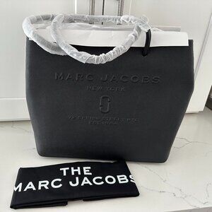 Marc Jacobs Black Logo Tote Bag NWT Structured Designer Handbag